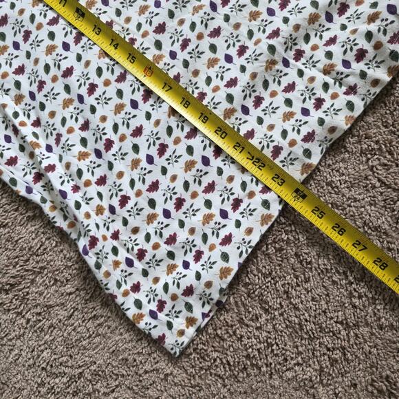 Vintage Cottagecore Leaf Print Mock Neck Boho Top Womens 2X Layering Fall Autumn - Picture 8 of 8